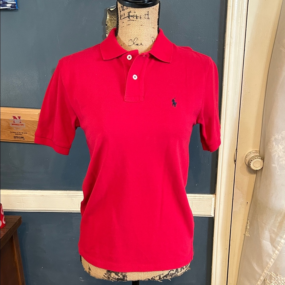 Ralph Lauren Men's Bright Red Short Sleeve Polo
